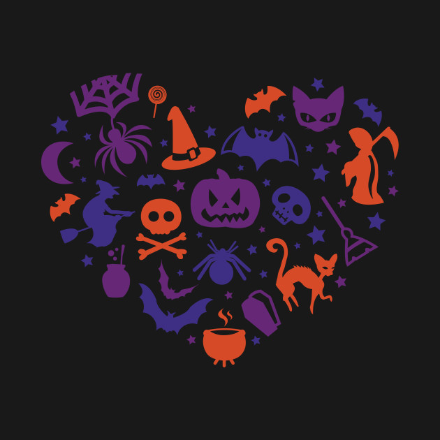 Disover Halloween Heart - Halloween For Girls - T-Shirt