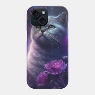 Purple Elegance British Shorthair Phone Case