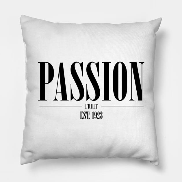 Passion Fruit Black Pillow by felixbunny