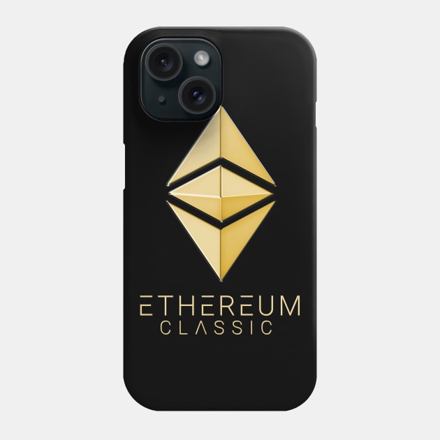 Ethereum Classic Simple (gold) Phone Case by andreabeloque