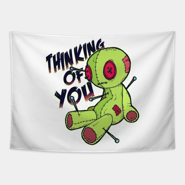 Voodoo Doll Thinking of you Tapestry by madeinchorley