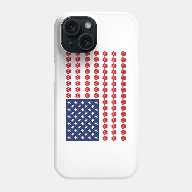 Paw Print American Flag Phone Case by Venus Complete