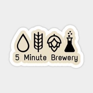 Water, Grain, Hops, and Yeast Logo Magnet