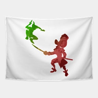 Fight Inspired Silhouette Tapestry