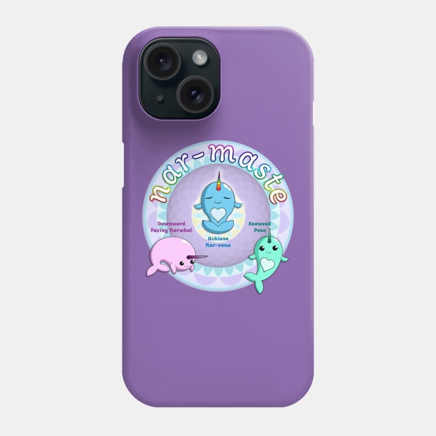 Narwhals Doing Yoga Phone Case by ferinefire