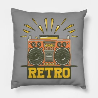 Retro Boombox Pillow