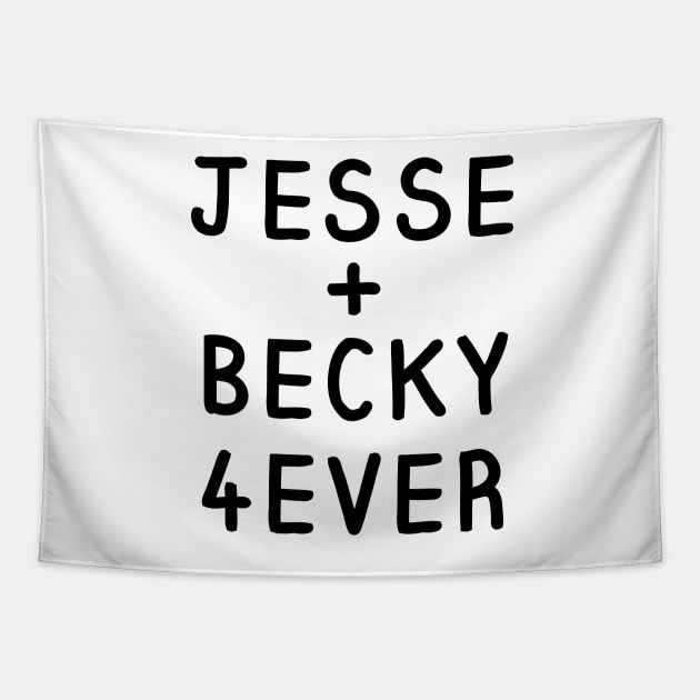 Jesse and Becky Forever Shirt Tapestry by 90s Kids Forever