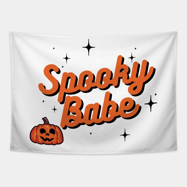 Spooky Babe Womens Halloween Light Edition Tapestry by Milochka