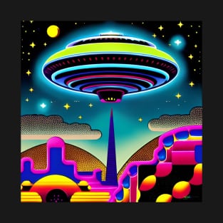 Area 51 – Trippy Retro UFO 119 T-Shirt