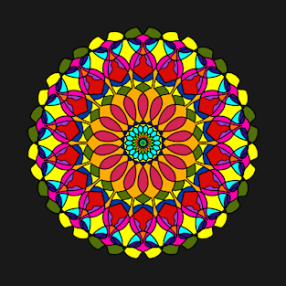 Vibrant Colorful Mandala Art T-Shirt