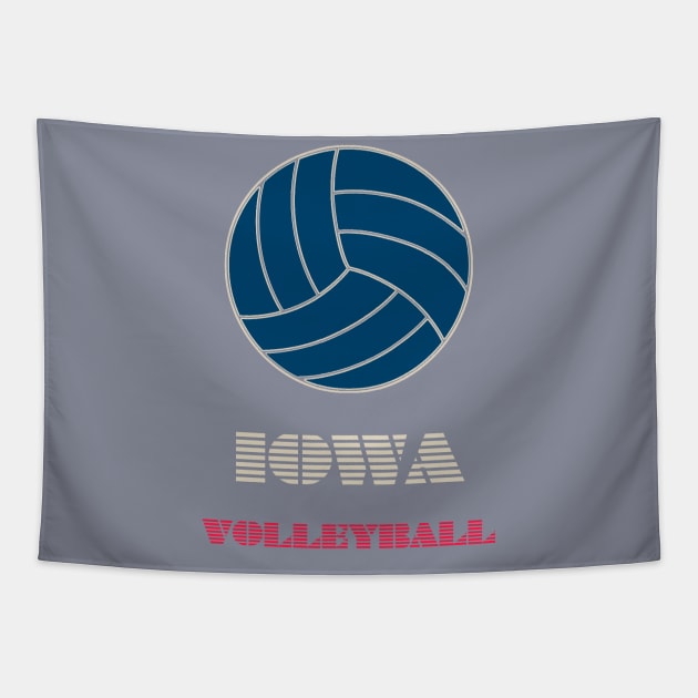 IOWA Volleyball Tapestry by Grigory