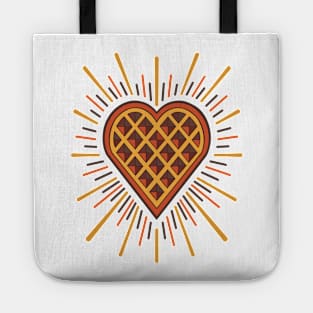 small heart shaped norwegian waffle Tote