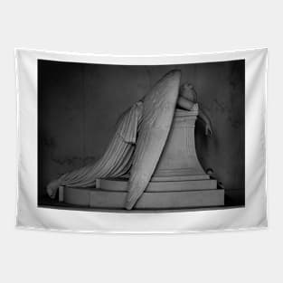 Weeping Angel Statue  B+W 1 Tapestry