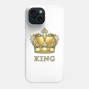 Birthday King Gold Crown T-Shirt Prince Princess King Queen Crown For Boys And Men T-Shirt Phone Case