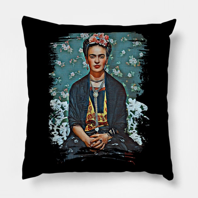 Frida Kahlo artwork Pillow by Print&fun