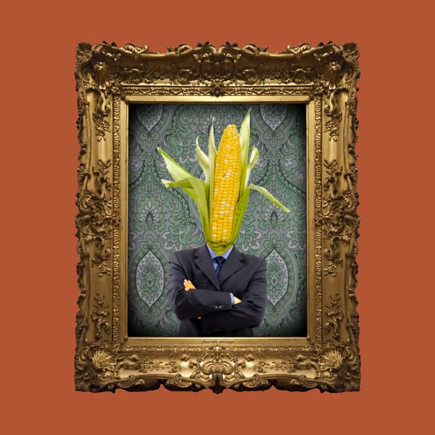 Corn Man in Vintage Frame by FaceTheStrange
