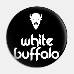 White Buffalo Retro Face Pin