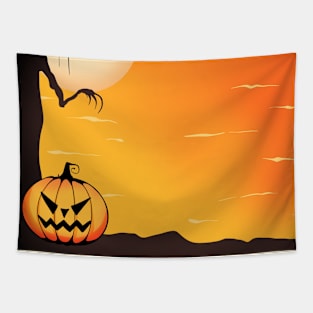 halloween background with pumpkin Tapestry