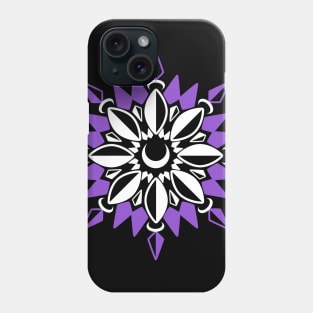 Abstract Moon Flower Print (Purple) Phone Case