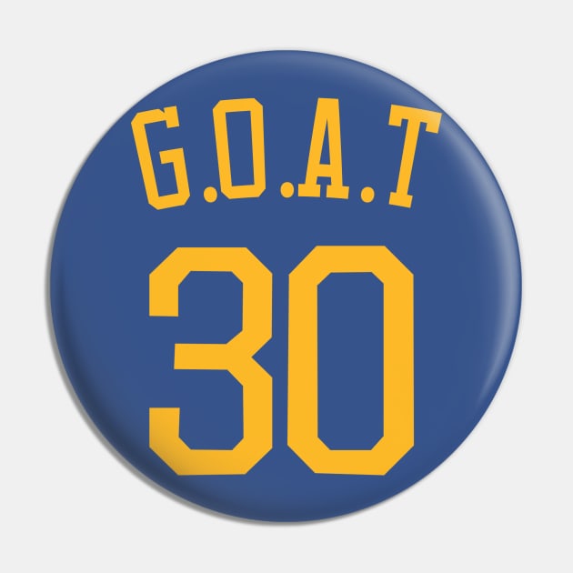 Steph Curry 'G.O.A.T' Nickname Jersey - Golden State Warriors Pin by xavierjfong