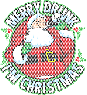 Drunk Santa Merry Drunk I'm Christmas Magnet