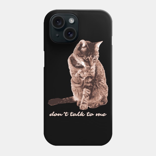 Don't Talk To Me Cats - Cat Lover Phone Case by fromherotozero