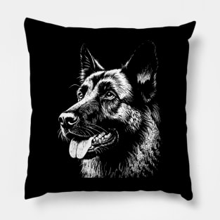 The head of a German shepherd Dog Pillow