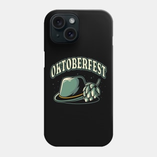 Bavarian hat and hops oktoberfest Phone Case