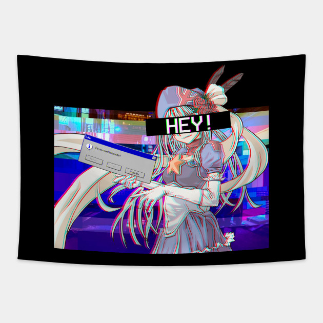 Anime Vaporwave Aesthetic Glitch Effect Vaporwave Tapestry Teepublic The best gifs are on giphy. anime vaporwave aesthetic glitch effect