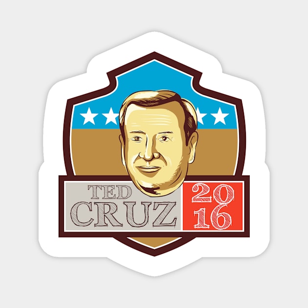 Ted Cruz President 2016 Republican Shield Magnet by retrovectors