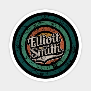 Elliott Smith // Retro Circle Crack Vintage Magnet