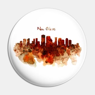 New Orleans watercolor skyline Pin