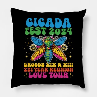 Cicada Fest 2024 Broods XIX & XIII 221 Year Reunion Cicada Emergence Gift Pillow