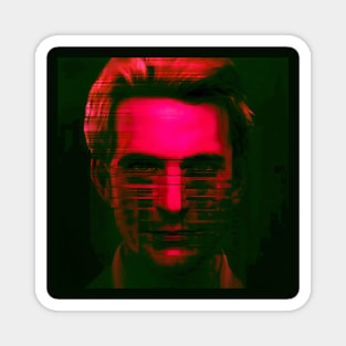 Entity - Creepy Horror Portrait Glitch Art Magnet