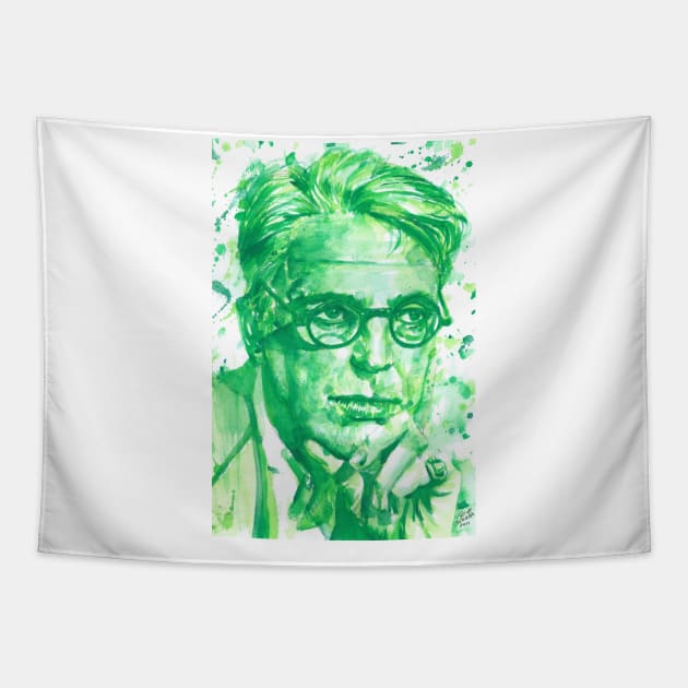 W. B. YEATS - watercolor portrait .2 Tapestry by lautir