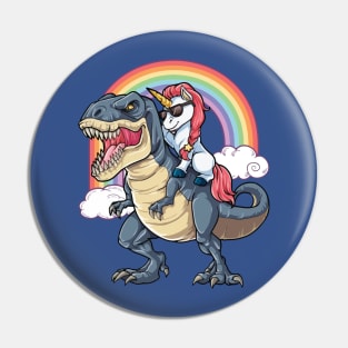 Unicorn Riding T-Rex 2 Pin