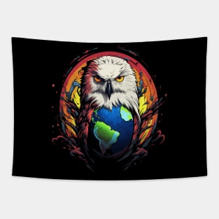 Snowy Owl Earth Day Tapestry