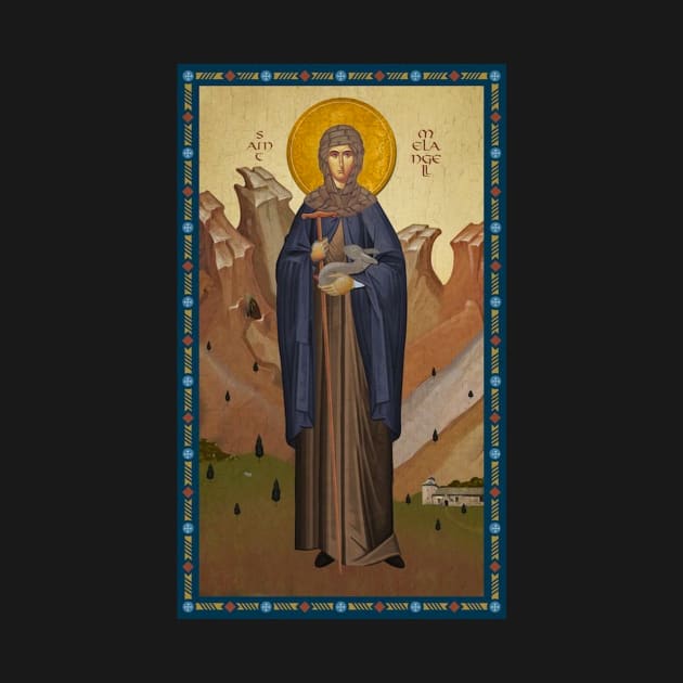 St Melangell Patron Saint of Hares Art Painting by softbluehum