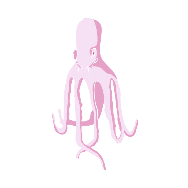 Pink Octopus by haleyellenart
