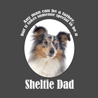 Blue Merle Sheltie Dad T-Shirt