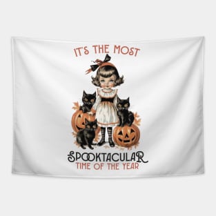 Its the most spooktacular time of the year halloween vintage Tapestry