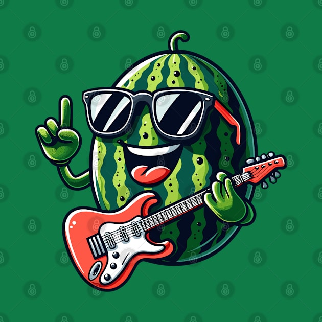 Melon Playing Guitar by Graceful Designs