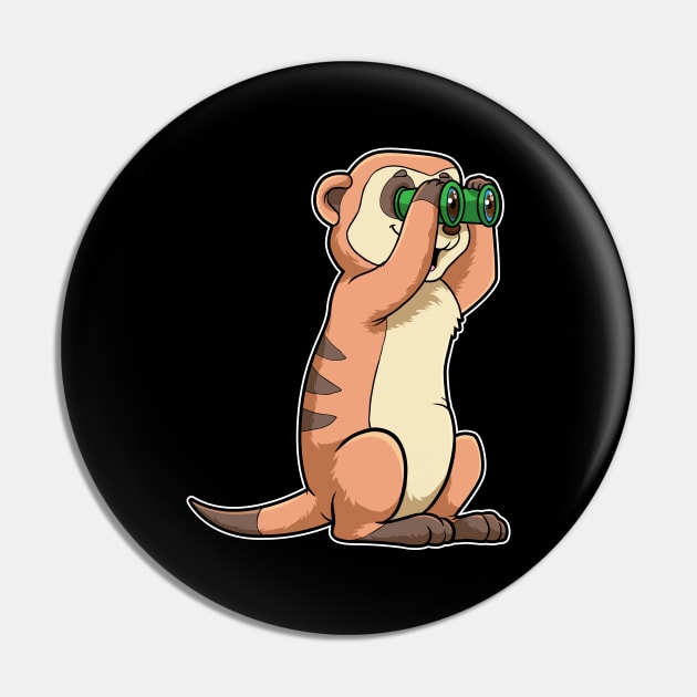 Meerkat with Binoculars Pin by Markus Schnabel