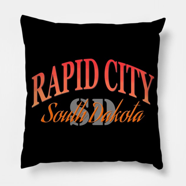 City Pride: Rapid City, South Dakota Pillow by Naves