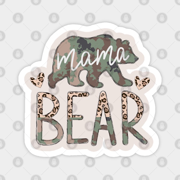 Mama Bear Camo Design Magnet by Mastilo Designs