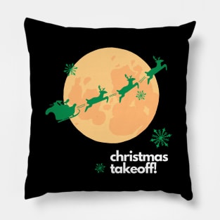 Christmas Takeoff! Aviation Pillow