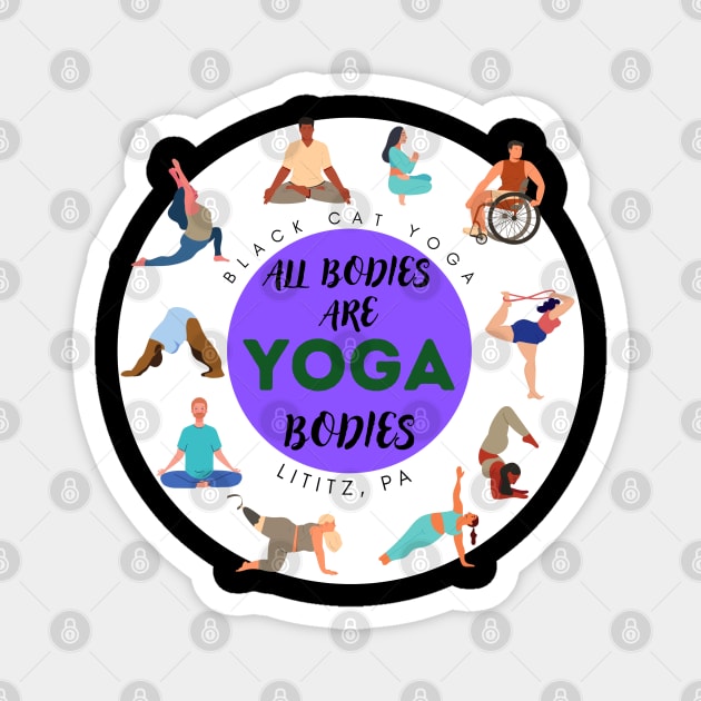 All Bodies Are Yoga Bodies Magnet by Jenny Jenny Yoga