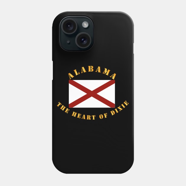 Flag - Alabama - The Heart of Dixie Phone Case by twix123844