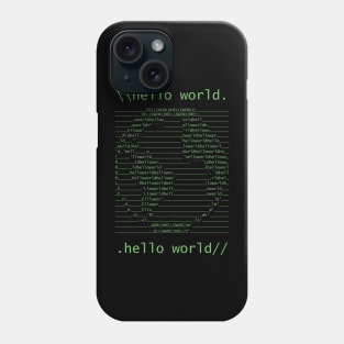 Hello World Text Art Phone Case