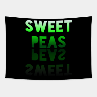 sweet Peas - Healthy Lifestyle - Foodie Food Lover - Graphic Typography Tapestry